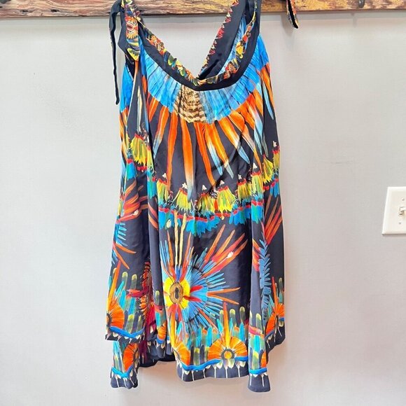 Rare Vintage Jean Paul Gaultier‎ Soleil Floral Sunburst Sleeveless Dress S - Picture 3 of 7